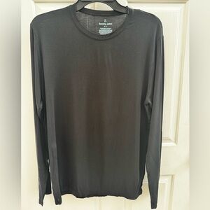 Tommy John Men's Crewneck Long Sleeve Black Tee
